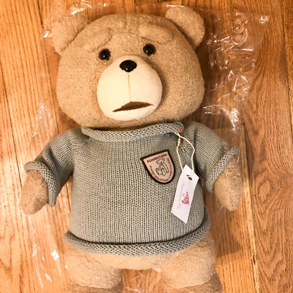 Ted movie doll plush cute cartoon 45cm blue shirt teddy bear home decor